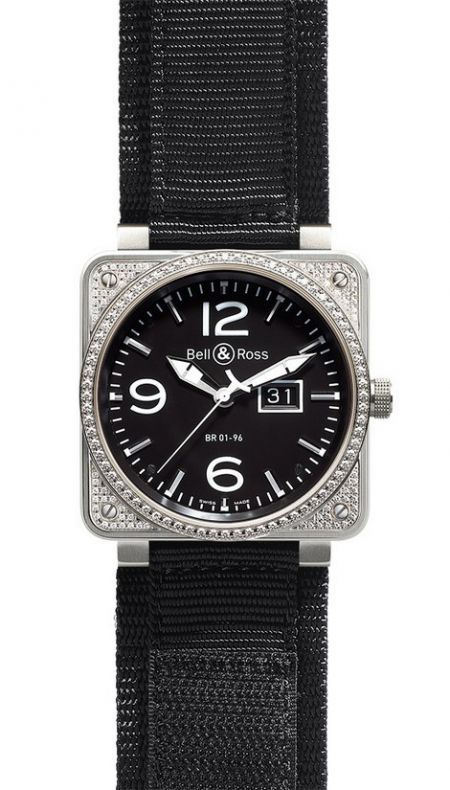 Bell & Ross BR 01 Instrument BR 01 96 Top Diamond Black Dial